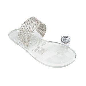 Ann More Cocoa Rhinestone Jelly Sandals